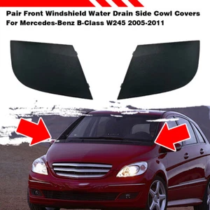 For Mercedes-Benz BClass W245 05-11 2x Front Windshield Drain Side Cowl Covers - Foto 1 di 12