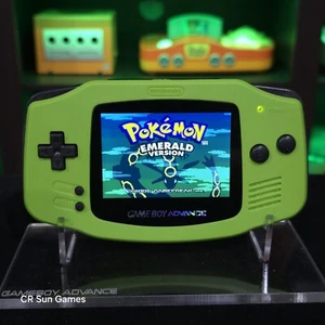 Green Game Boy Advance GBA iPS V5 LCD USB-C 1800 mAh Rechargeable Battery - Picture 1 of 5