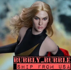 1/6 Female Captain Marvel Head Blonde Hair For 12" PHICEN Hot Toys Figure ☆USA☆ - Picture 1 of 2