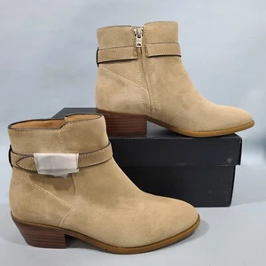 Coach Dylan Damen-Stiefeletten Hafer-Wildleder Blockabsatz Größe 5,5B neu im Karton UVP 195 $ - Bild 1 von 11