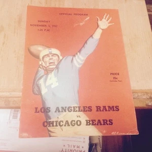 Los Angeles Rams VS Chicago Bears Nov 3 1957, Football Program - Picture 1 of 2