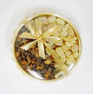 Gold, Frankincense and Myrrh:  Gifts of the Magi,  Pure Resins in Gold Container - Picture 1 of 8