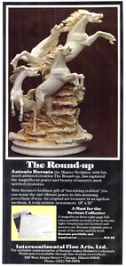 Print Ad 1979 The Round-Up Antonio Borsato Sculpture Intercontinental Fine Arts - Picture 1 of 3
