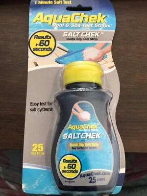 Aquachek Salt Water Swimming Pool Test Strips - Results in 60 Seconds FREE POST - Image 1 of 4