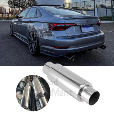 For Volkswagen Jetta GTI 3" In/Outlet 16" L Exhaust Muffler Resonator Deep Tone - Image 1 of 4