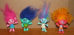 Trolls World Tour 2015 Figures Lot Of 4 Poppy, Branch, DJ Suki & Harper LOOSE - Picture 1 of 7