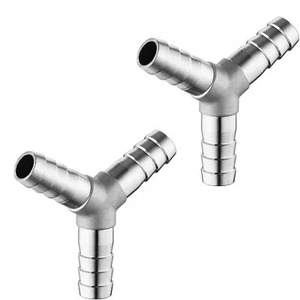 304 Stainless Steel 5/8" x 5/8" x 5/8" Hose Barb Fittings Y Shape 3 Way Barb ... - Picture 1 of 3