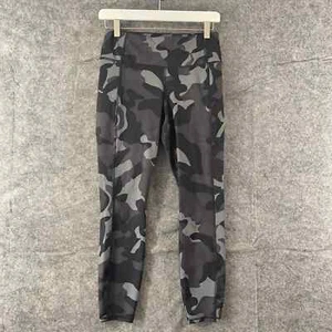 Athleta Camo Contender Leggings Small Gray 7/8 Zip Pocket High Rise - Picture 1 of 15