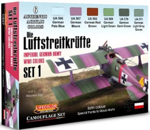 Lifecolor #LFC-CS57 Avión del Ejército Imperial Alemán Primera Guerra Mundial #1 Juego de Acrílico Camuflaje - Imagen 1 de 1