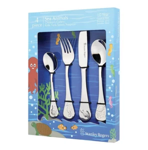 Stanley Rogers Children's Cutlery 4 Piece Set - Sea Animals - Picture 1 of 1