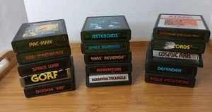 Vintage Lol Of (15) Atari 2600 Video Games. Pac-Man, Asteroids, Ms. Pac-Man ๐ฅ - Picture 1 of 10