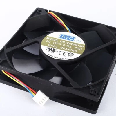 1pcs AVC 120mm x 25mm High Airflow PWM Fan 104 CFM 4 Pin DS12025B12H 0.75A 12V - Image 1 of 2