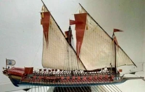 Heller La Reale de France 1:75 - dos velas para modelo cosido en máquina CNC - Imagen 1 de 8