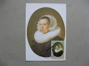 SAO TOME & PRINCIPE, maximumcard maxi card FDC 1983 art Rembrandt portrait, lace - Picture 1 of 1