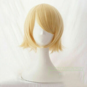 Vocaloid Kagamine Rin Short Blonde Cosplay Hair Wig