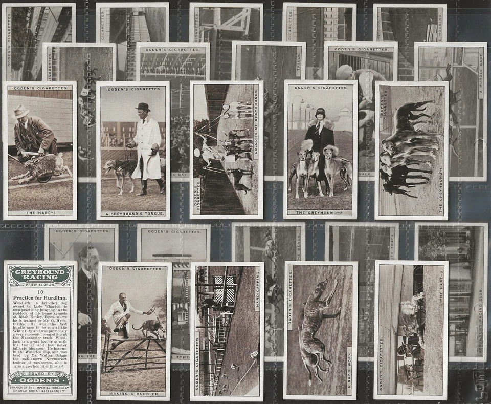 OGDENS-FULL SET- GREYHOUND RACING 1927 (1ST SERIES 25 CARDS) EXCELLENT - Image 1 of 1