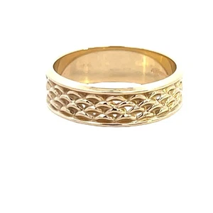 Artcarved 14k Gelbgold Woven Design 7mm Ehering Herren Gr. 10 NEU - Bild 1 von 6