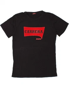 CARRERA Mens Graphic T-Shirt Top Large Black Cotton AN01 - Picture 1 of 3