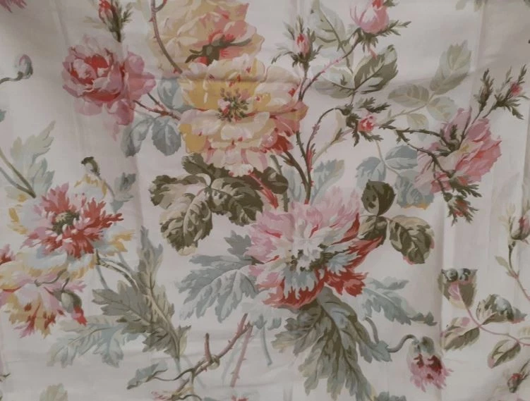 Ralph Lauren Remnants WENTWORTH FLORAL Sateen Designer FABRIC Remnants Pieces - Image 1 of 3