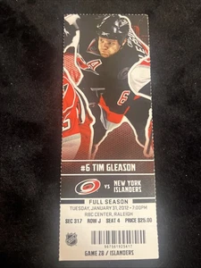2012 NHL Carolina Hurricanes Ticket Stub Game 28 Verses New York Islanders - Picture 1 of 12