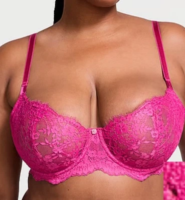 Sujetador Victoria’s Secret DREAM ANGELS Sin Forro Balconette Rosa Encaje 38DD NUEVO CON ETIQUETAS Foto 1 de 4