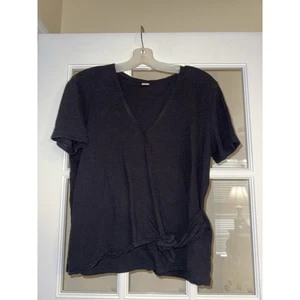 Blusa envolvente Old Navy para mujer corbata delantera manga corta mediana algodón súper suave - Imagen 1 de 4