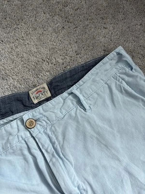 Pantalones Cortos Faherty Azul Claro 9" Ligeros Informales Mezcla de Lino Para Hombre 30 Foto 1 de 4