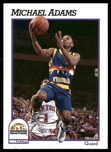 1991-92 NBA HOOPS BASE SET MICHAEL ADAMS DENVER NUGGETS #51 - Picture 1 of 2