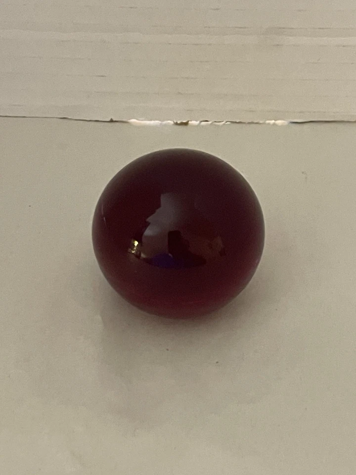 Vintage Ruby Red Llruanium Glass Ball Paperweight  - Image 1 of 4
