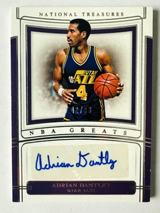 2019-20 National Treasures Adrian Dantley AUTO Card NBA Greats SP #/99 Jazz! - Picture 1 of 3