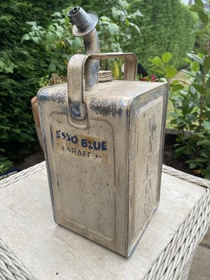 Vintage VALOR Esso Blue Paraffin Dispenser Can w/ Integral Spout - Image 1 of 4