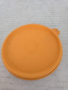 Vintage Tupperware Tupper Seal #215-50 A Tab Orange Lid FREE SHIPPING - Picture 1 of 3