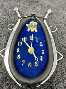Vintage Uhr - blaues Samtzifferblatt - Pferdehalsband - Männerhöhle - getestet - funktioniert - Bild 1 von 14