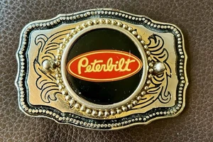 Vintage Peterbilt Truck Semi Driver Trucker Western Trucking Belt Buckle - Picture 1 of 8