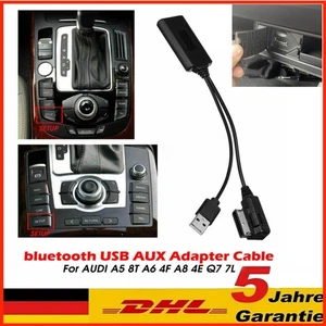 DHL USB AUX Adapter Kable Bluetooth für AUDI A5 8T A6 4F A8 4E Q7 7L AMI MMI 2G~ - Bild 1 von 17