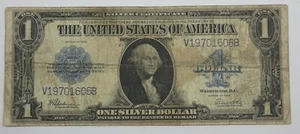 Series 1923 Large Size Blue Seal Silver Cert $1 Note FINE Fr#237 No Holes/Tears - Picture 1 of 4