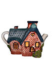 Thomas Kinkade Teapot 2005 Cozy Cottage Home Country Cabin Signed On Bottom