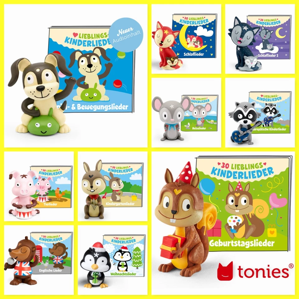 TONIES ~ LIEBLINGS-KINDERLIEDER LIEDER TONIE-FIGUREN für d. TONIEBOX Toniefigur