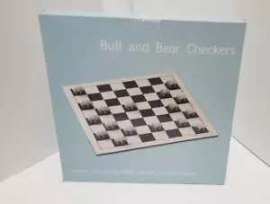 Wall Street Redenvelope Stainless Steel Bull Bear Checkers Game Stock Market - Picture 1 of 4