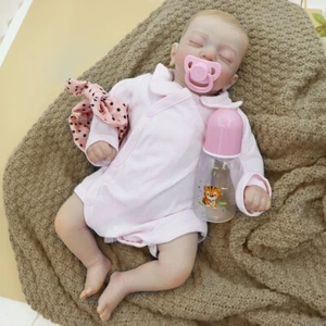 Cute 19inch Newborn Baby Reborn Dolls Sleeping Baby Kai Lifelike Soft Vinyl Gift - Picture 1 of 9
