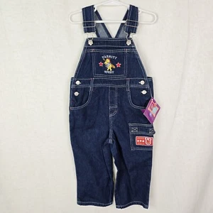 NEW Vintage Winnie The Pooh 90s 3T Toddler Caristy Denim Overalls Jeans - Picture 1 of 8