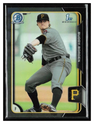 2015 Bowman Chrome Prospects Asia Black Ref #BCP63 Buddy Borden - Image 1 of 2