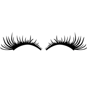 Funny Eyelashes Vinyl Decal Stickers For Car Headlight Eyebrow 3D Decoration 2Pc - Picture 1 of 13