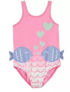 NWt 3m 3d kissing fish easy change bathing suit swim suit girls carters infants - Picture 1 of 6