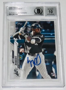 LUIS ROBERT AUTOGRAPHED 2020 TOPPS #392 ROOKIE CARD (BECKETT 10) - WHITE SOX! - Picture 1 of 2