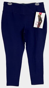 New Women with Control Cross Over Leggings PM Blue Stretch A375354 Women CB60R - Picture 1 of 7