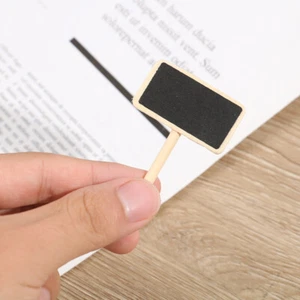 50 Mini blackboard wood message slate rectangle clip clip panel card memos A LZ - Picture 1 of 14