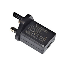USB Power Adapter, UK Mains Charger, 5V 2A USB Plug, USB Wall Charger 10W, Black