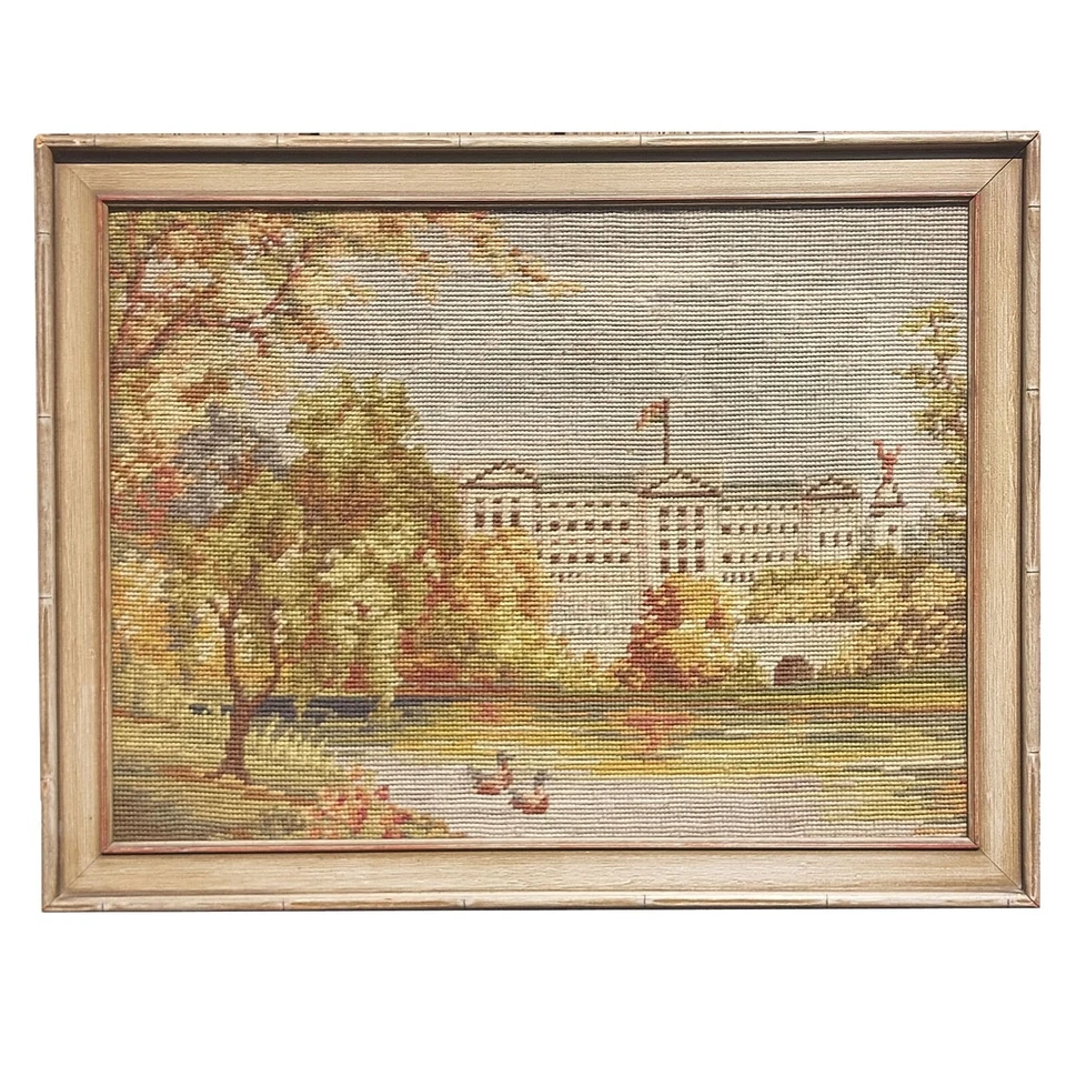 Buckingham Palace Needlepoint Art Wooden Frame Hiawatha Heirloom Kit 1930 1940 - Image 1 of 4