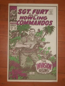 Póster Sgt Fury #50 FOOM 1974 Marvel Comics Howling Commandos 12 x 19 original - Imagen 1 de 2